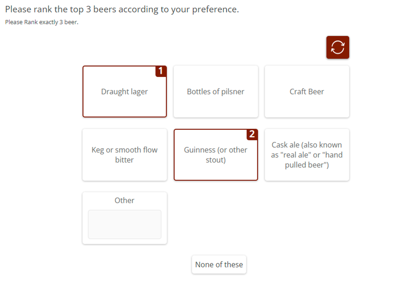 Click Ranking Text Example
